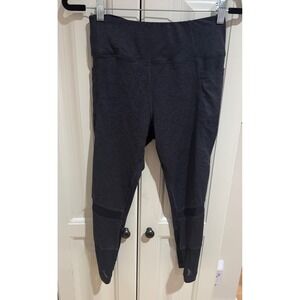 AVIA Womens Active Leggings Medium 8-10 Heathered Gray Yoga Workout Side Pockets
